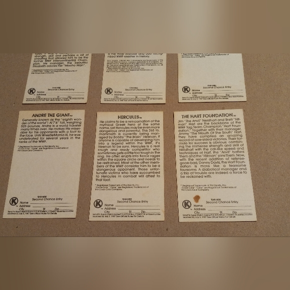1987 Circle K WWF Cards - Picture 5 of 7